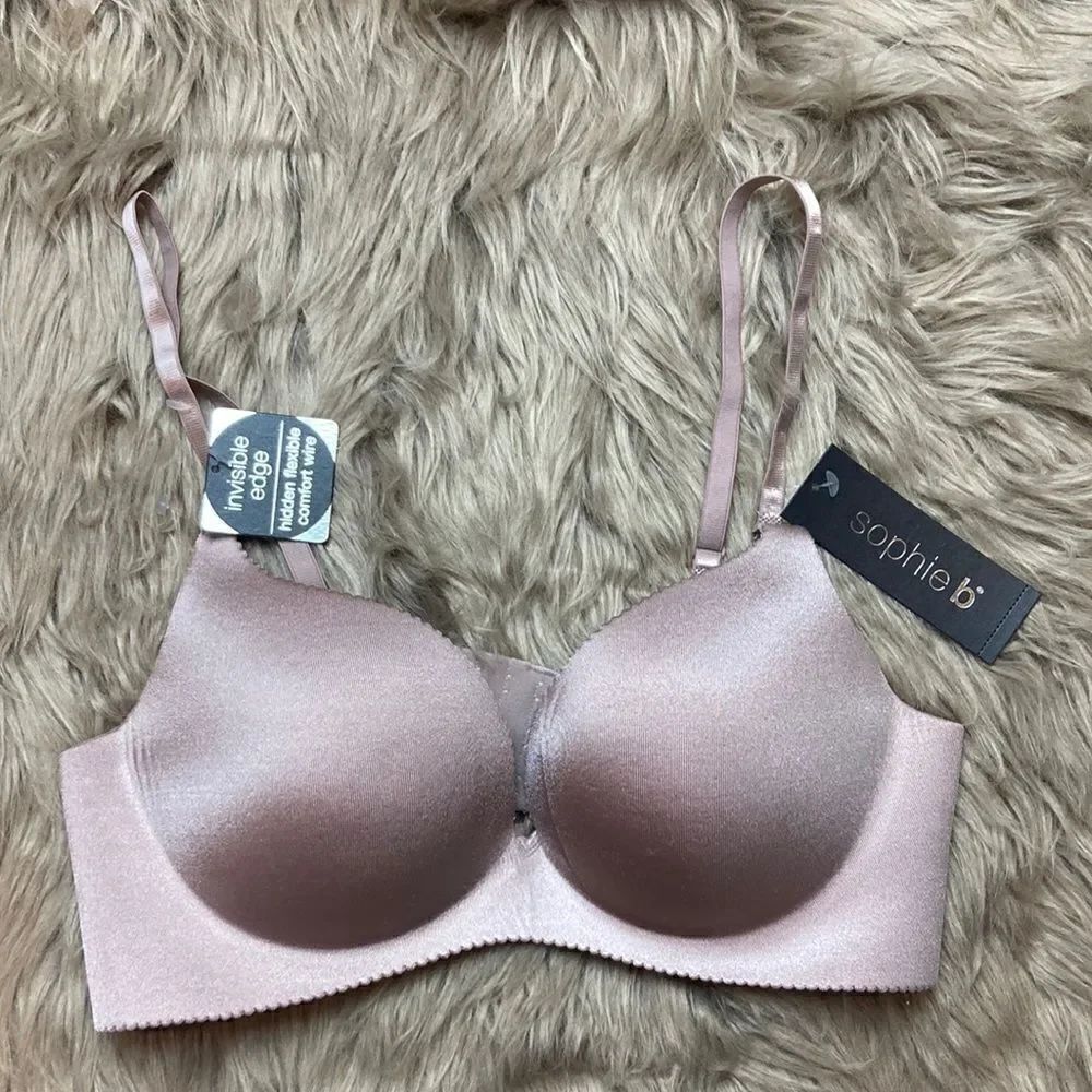 Sophie b. Push-up Satin Invisible Edge Hidden Flexible Comfort Wire Bra